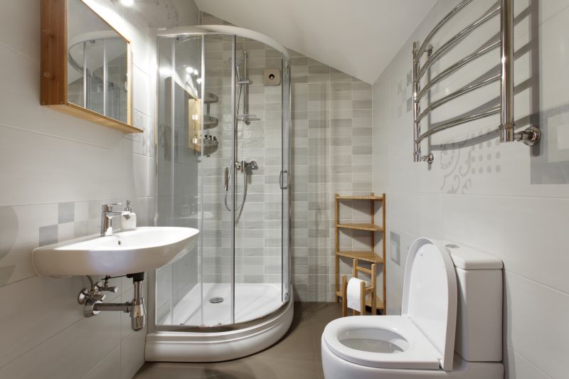Space-Saving Shower with Sliding Door